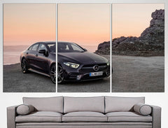 Black Mercedes Benz Car Wall Art Canvas Printing Decor