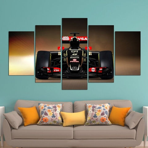Black Racing Car Wall Art Canvas Printing Decor
