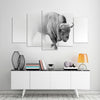 Image of Black and White American Bison Buffalo Wall Art Canvas Printing Decor