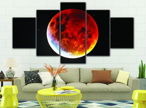 Blood Full Moon Wall Art Canvas Printing Decor