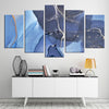 Image of Blue Abstract Marbling Luxury Wall Art Canvas Printing Decor