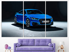 Blue Audi Car Wall Art Canvas Printing Decor