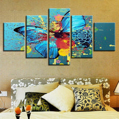Blue Butterfly Wall Art Canvas Printing Decor
