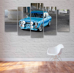 Blue Classic Car Wall Art Canvas Printing Decor