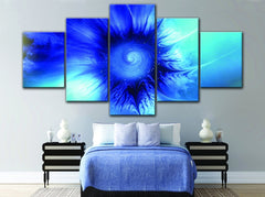 Blue Explosion Abstract Wall Art Canvas Printing Decor