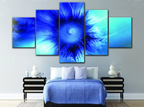 Blue Explosion Abstract Wall Art Canvas Printing Decor