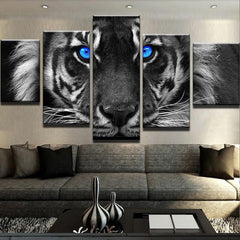 Blue Eyed Giant Tiger Wall Art Canvas Printing Decor