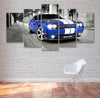 Image of Blue Muscle Car Wall Art Canvas Printing Decor