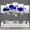 Image of Blue Poppy Flowering Wall Art Canvas Printing Decor
