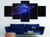 Image of Blue Saturn Planet Wall Art Canvas Printing Decor