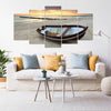 Image of Boat and Beach Ocean Seascape Wall Art Canvas Printing Decor