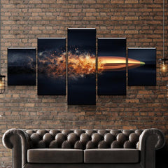 Bullet Explosion Wall Art Canvas Printing Decor