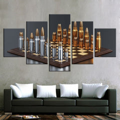 Bullets Chess Game Wall Art Canvas Printing Decor