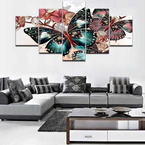 Butterfly Colorful Wall Art Canvas Printing Decor