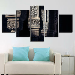 CARVINGS IN MOSQUE Wall Art Canvas Printing Decor