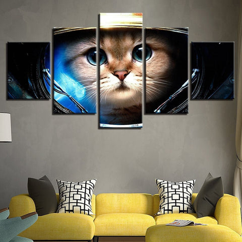Cat in the Space Astronaut Wall Art Canvas Printing Decor