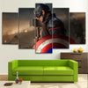 Image of Captain America With Thor Hammer Wall Art Canvas Printing Decor