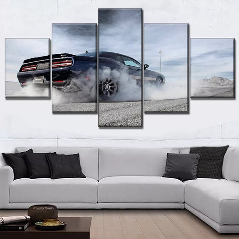 Challenger Muscle Car Wall Art Canvas Printing Decor