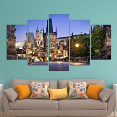 Charles Bridge in Prague Wall Art Canvas Printing Decor