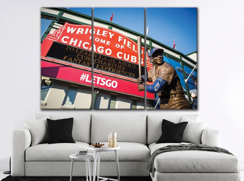 Chicago Cubs Wrigley Field Wall Art Canvas Printing Decor