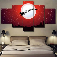 Christmas Xmas Holiday Cheer with Snow Wall Art Canvas Printing Decor