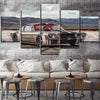 Image of Classic Silver Muscle Ford Mustang Car Wall Art Canvas Printing Decor