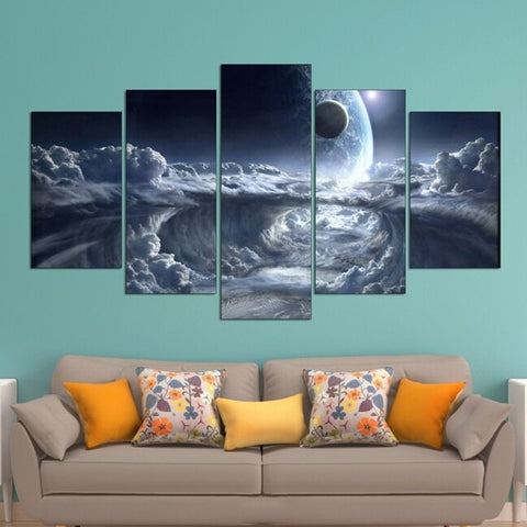 Clouds on the Planet Wall Art Canvas Printing Decor