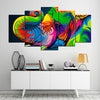 Image of Colorful Elephant Abstract Wall Art Canvas Printing Decor