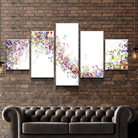 Colorful Notes Music Wall Art Canvas Printing Decor