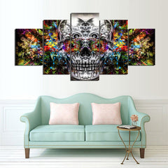 Colorful Skull Wall Art Canvas Printing Decor
