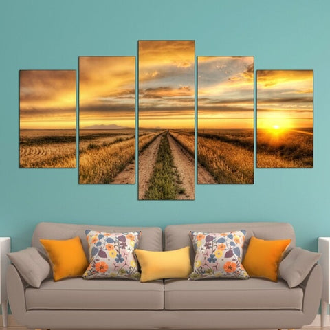 Country Road Harvest Wall Art Canvas Printing Decor