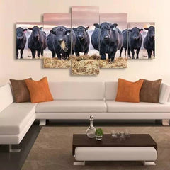 Cow Green Fields Wall Art Canvas Printing Decor