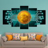 Image of Cryptocurrency Bitcoin Wall Art Canvas Printing Decor