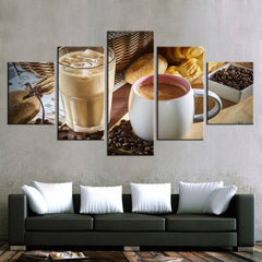 Cup of Coffee and Coffee bean Wall Art Canvas Printing Decor