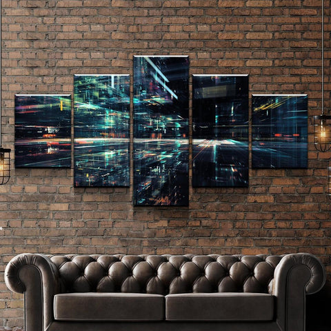 Cyber World Digital Data Wall Art Canvas Printing Decor