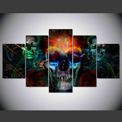 Digital Skull Halloween Wall Art Canvas Printing Decor