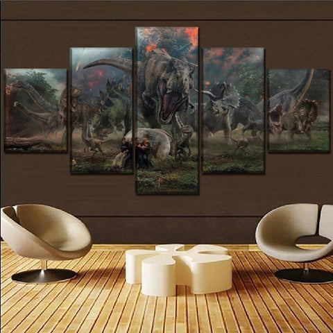 Dinosaur T-Rex Jurassic Wall Art Canvas Printing Decor