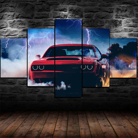 Dodge Challenger SRT Demon Car Wall Art Canvas Printing Decor