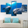 Image of Dolphin Underwater Sea Wall Art Canvas Printing Decor