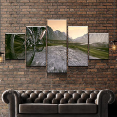 Downhill Mountain Wall Art Canvas Printing Decor