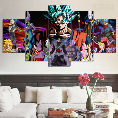 Dragon Ball Super Goku Vegeta Wall Art Canvas Printing Decor