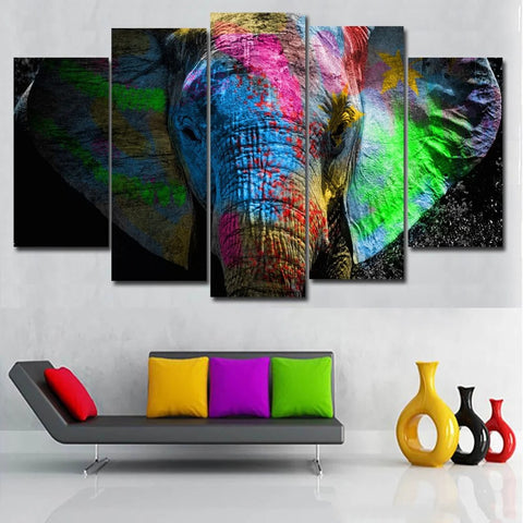 Elephant Abstract Africa Safari Wall Art Canvas Printing Decor