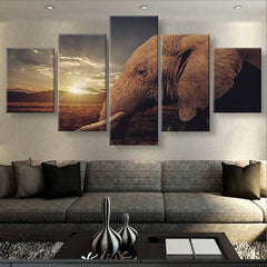 Elephant Gaze Wall Art Canvas Printing Decor