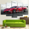 Image of Ferrari 488 Evo Racing Car Wall Art Canvas Printing Decor