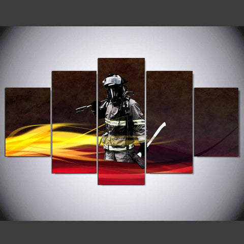 Firefighter Wall Art Canvas Printing Decor