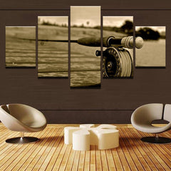 Fishing Rod Wall Art Canvas Printing Decor