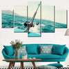 Image of Fishing Rod and Reel Ocean Seascape Wall Art Canvas Printing Decor