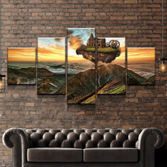 Floating Island Fantasy Wall Art Canvas Printing Decor