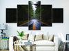 Image of Forest Road Big Green Tree Wall Art Canvas Printing Decor