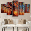 Image of Forest Sky Trees Autumn Foliage Wall Art Canvas Printing Decor